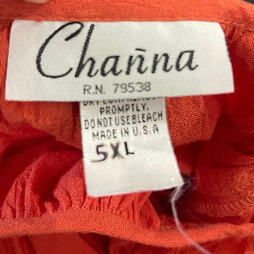 Channa Kaftan Gauze Plus Size Dress 5X Bohemian Resort Wear Crinkle Cotton NWT