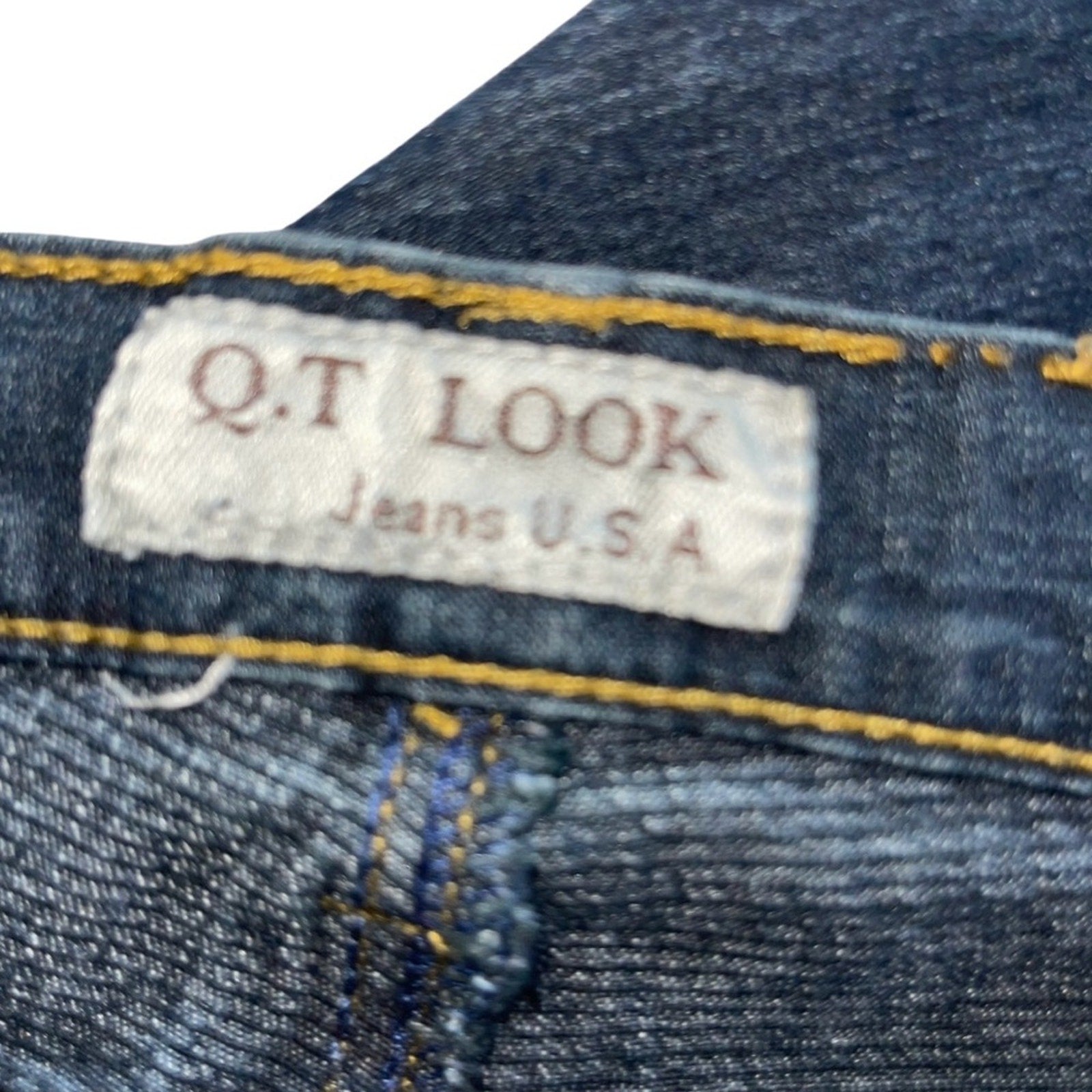 Vintage Q.T Look Jeans USA stitched embroidered Pocket Size 7 Denim Y2K western