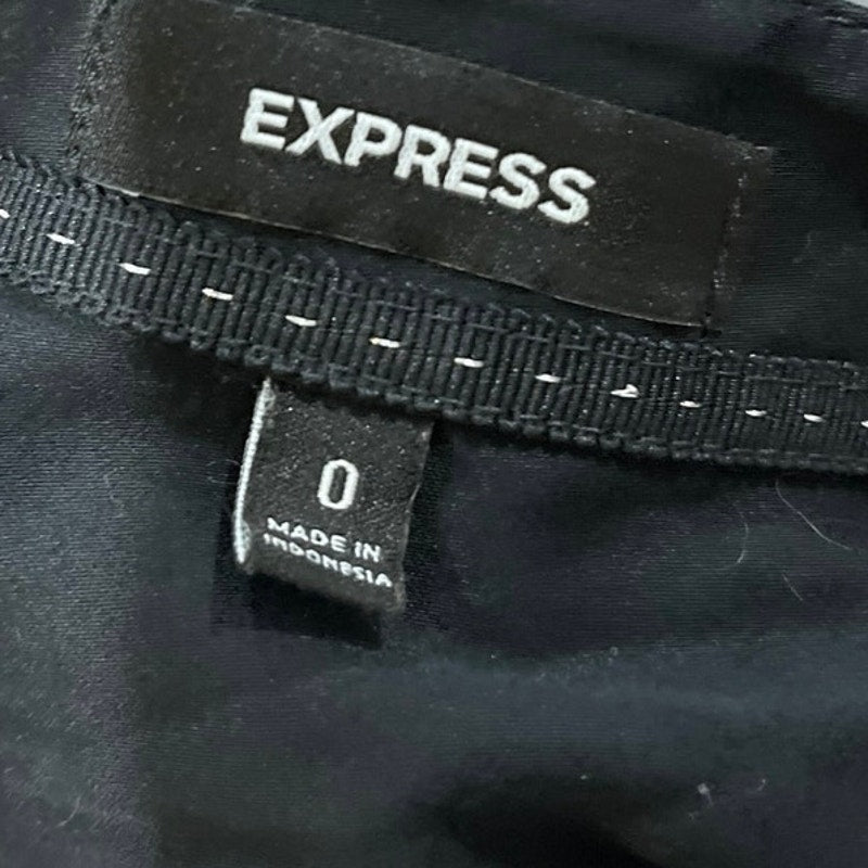 Express Cap Sleeve Button Down Utility Belted Dress SZ 0 Cargo Pockets Military