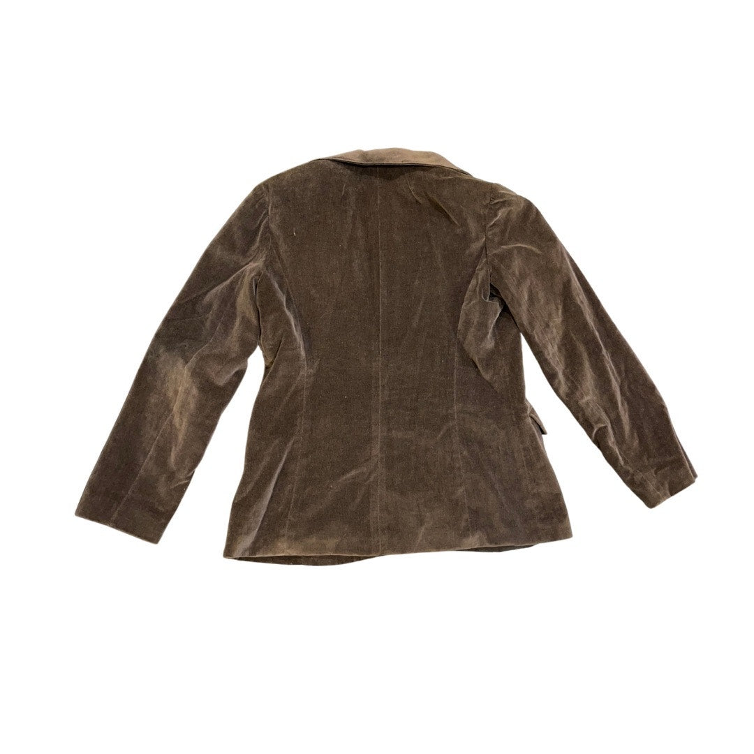 Vintage S.B.II by Bitterman Velvet Brown Two Button Blazer SZ 13/14 Retro Career