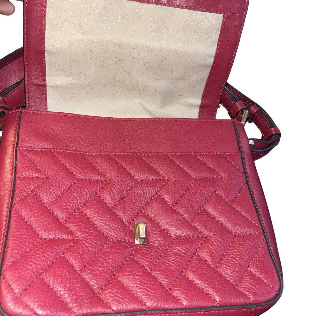 Radley London Dorset Street Quilted Red Leather Crossbody Bag Quiet Luxury