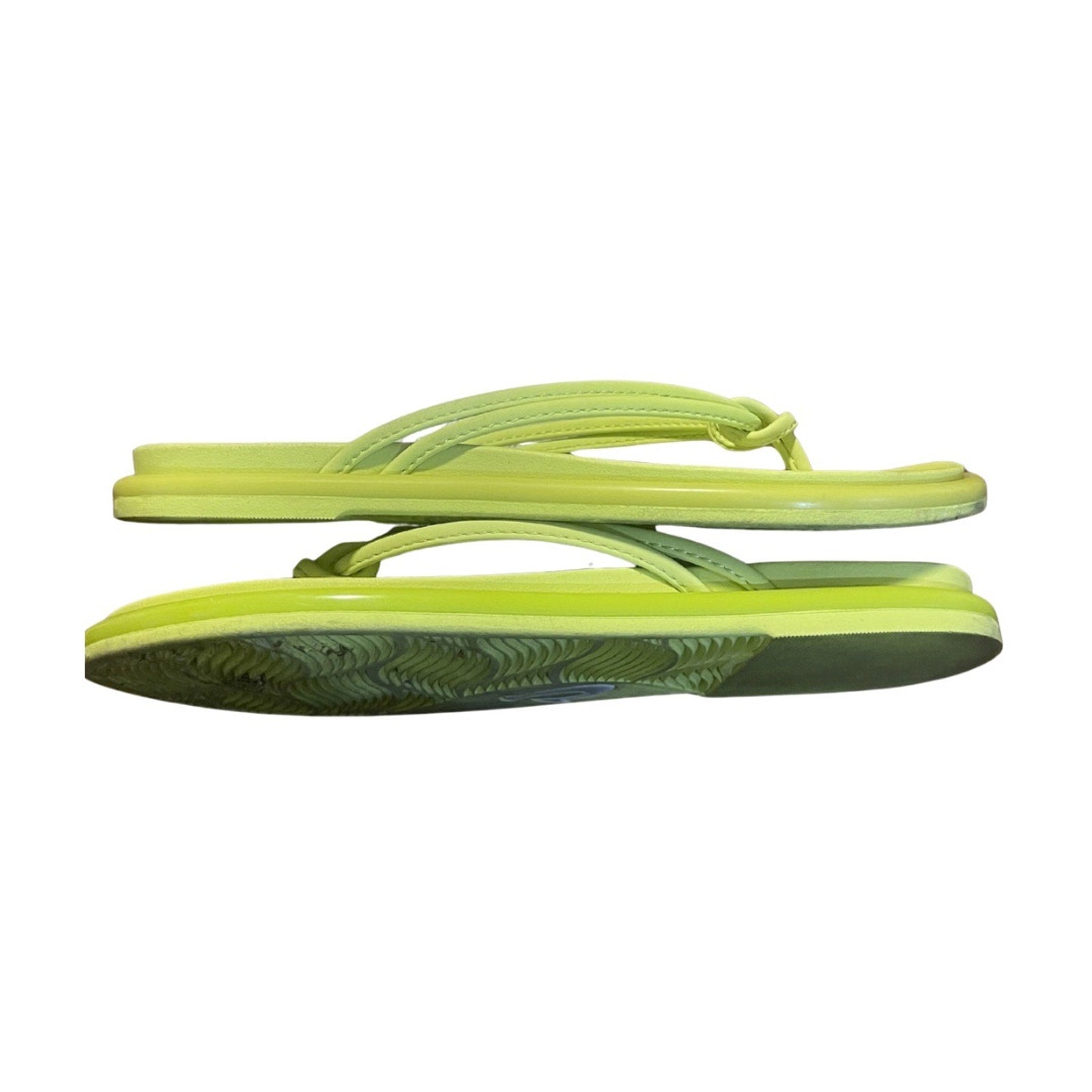 Olukai Women Aka Knotted Flip Flop Citron Green Sandal 6.5 Summer Beach Resort