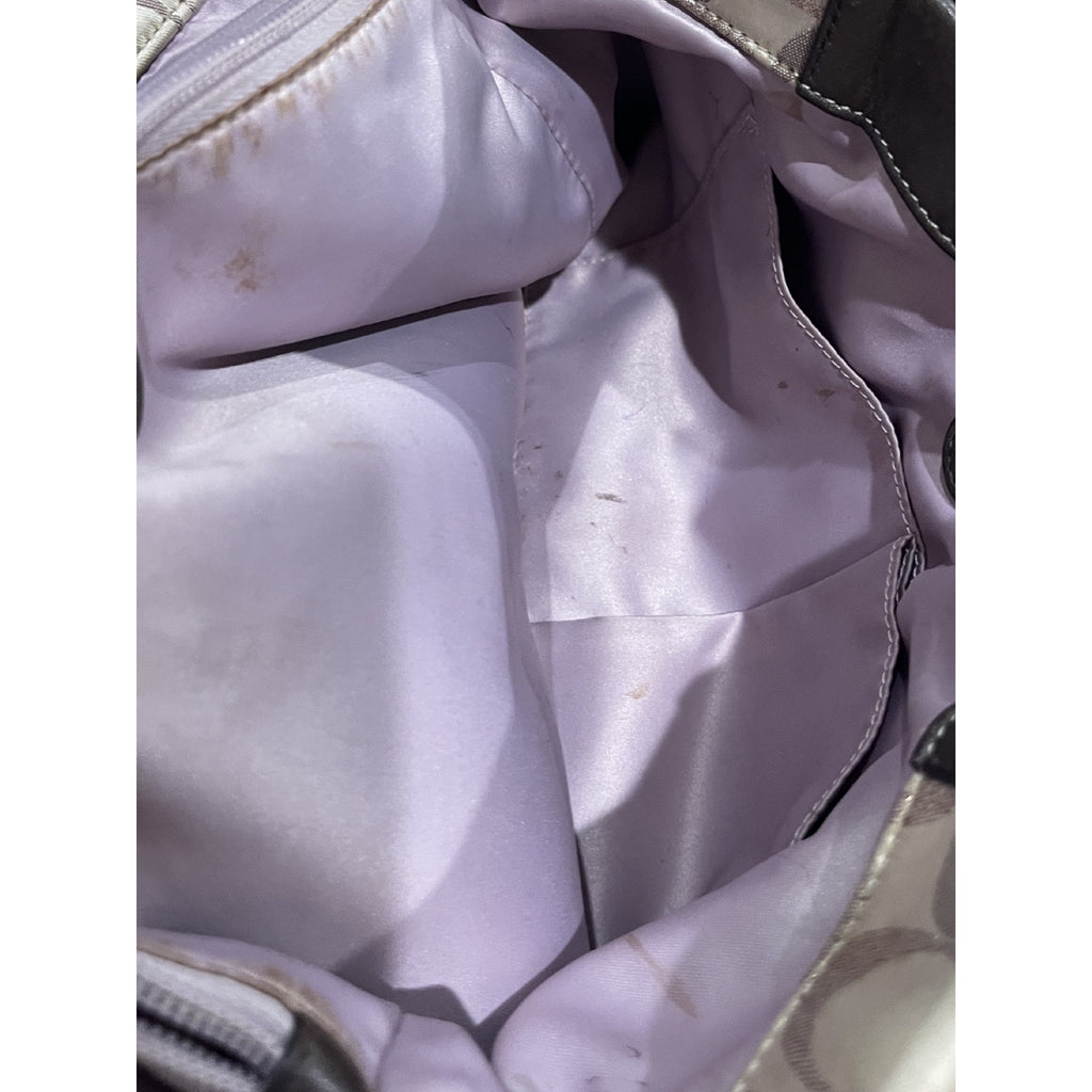 Coach Ashley Signature C Monogram Sateen Carryall Satchel Handbag Y2K F15510