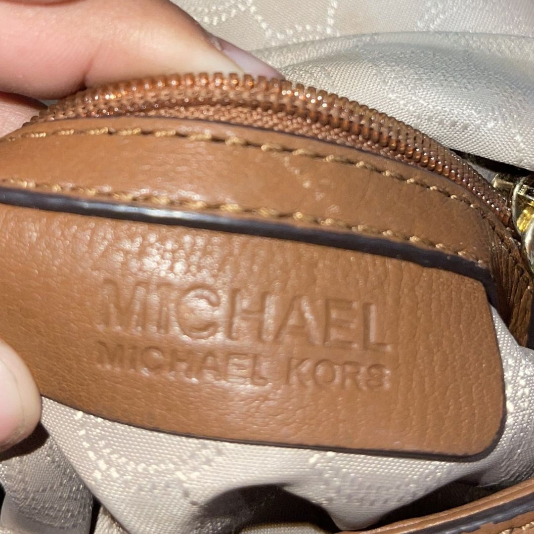 Michael Michael Kors Bedford Flap Crossbody Pebbled Leather Saddle Purse