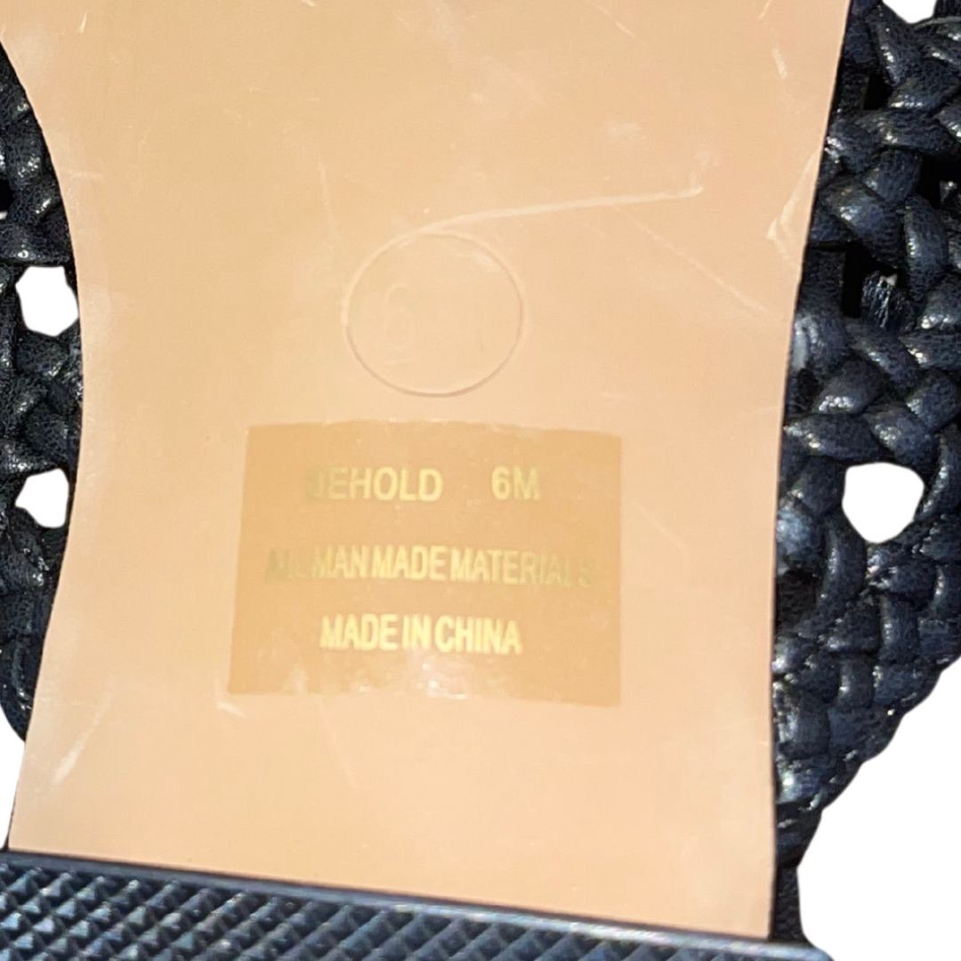 Joie Behold Black Woven Mules Slides Pointed Toe SZ 6 Slip-on Shoes Vacation Boho