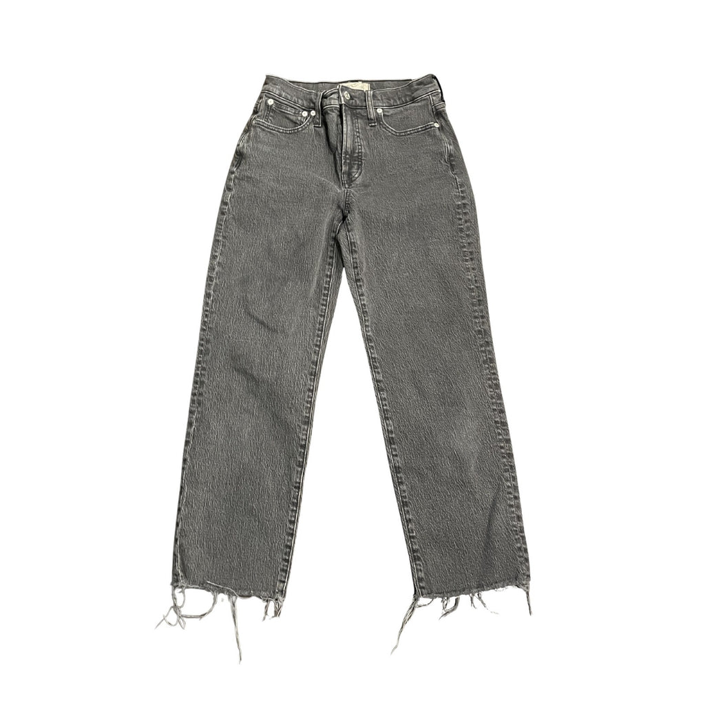Madewell the Perfect Vintage Straight Leg Jeans Pants Raw Hem SZ 25P Streetwear
