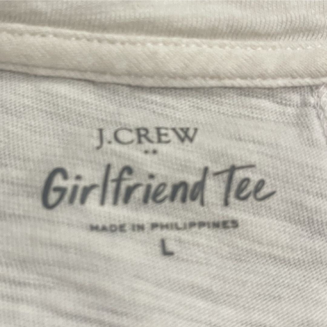 J. Crew Girlfriend Long Sleeve Tee Lot of Three White Green Black SZ L Casual
