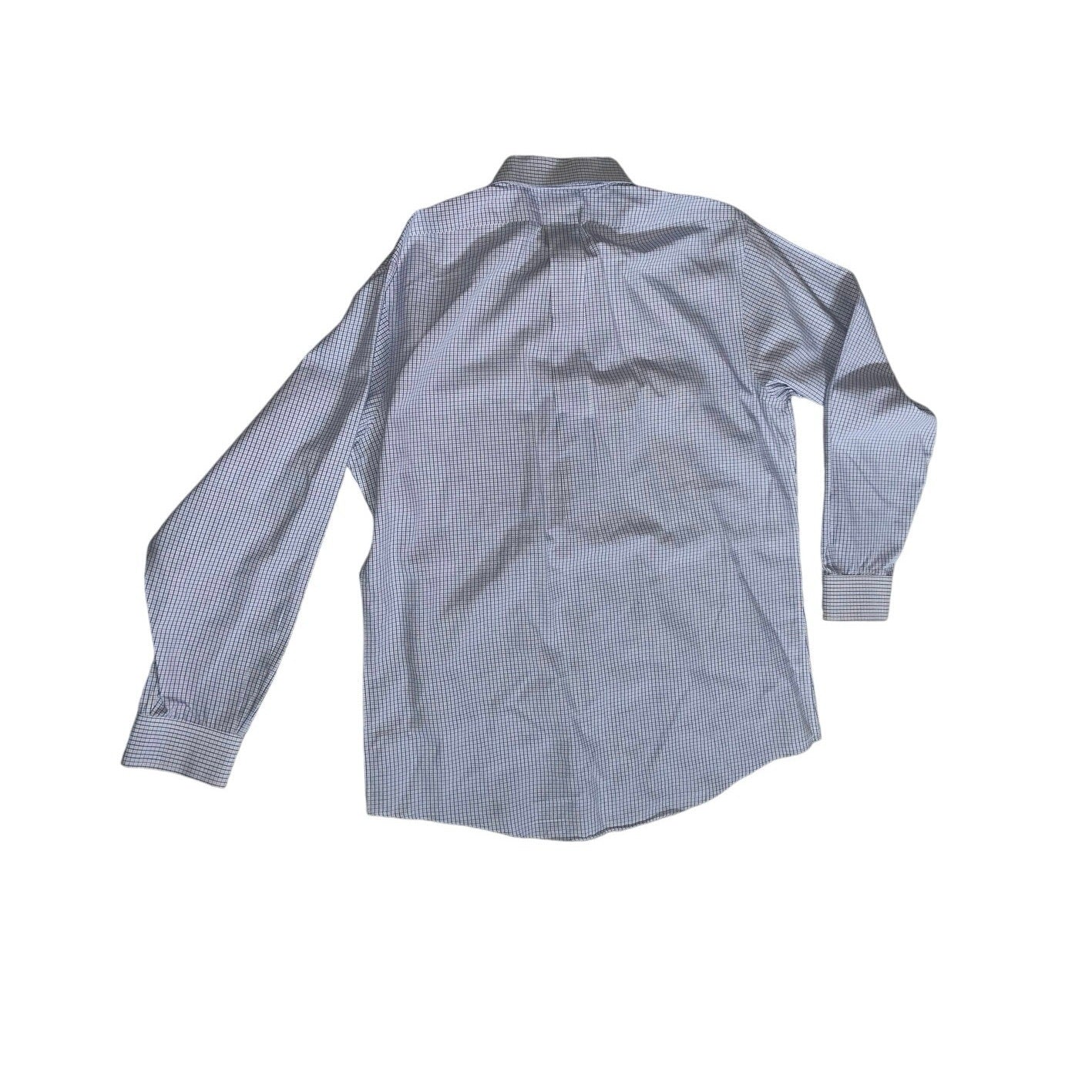 Brooks Brothers Blue plaid collar button up long sleeve dress shirt