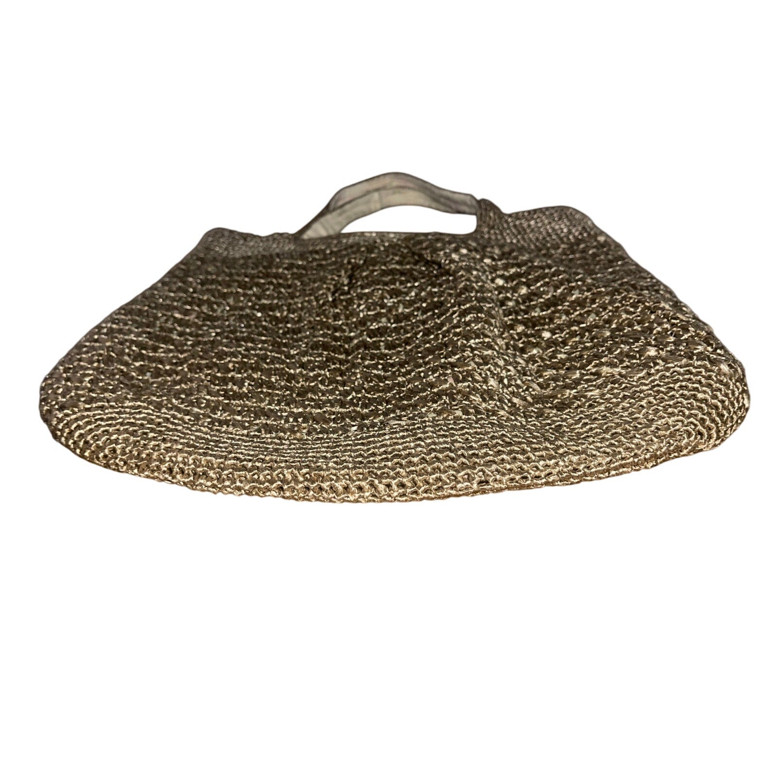 Gold Mesh Crochet Knitted Style Tote Boho Purse Bag Bohemian