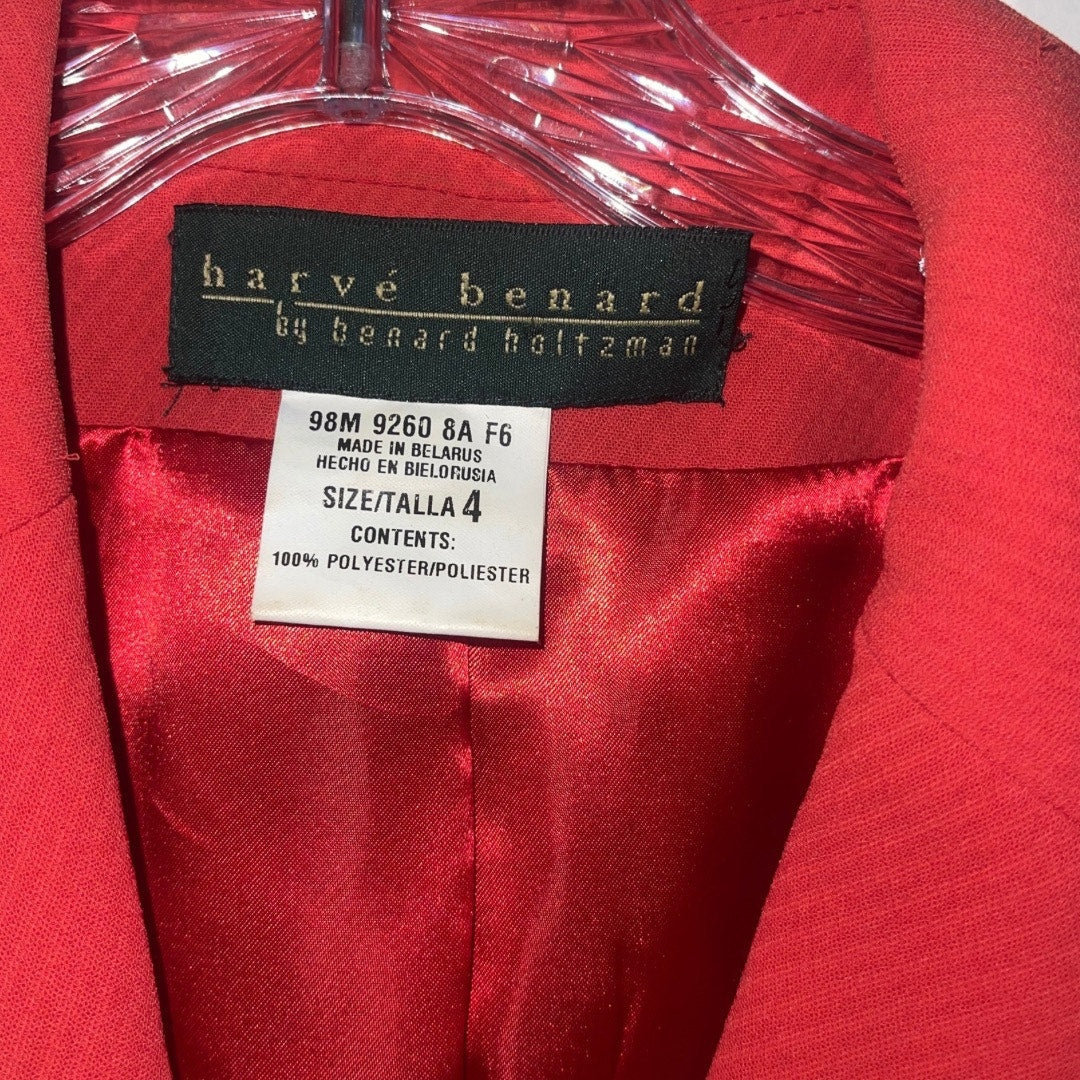 Vintage Harve Bernard Corral Suit Set Blazer Skirt 4 Career Office Professional