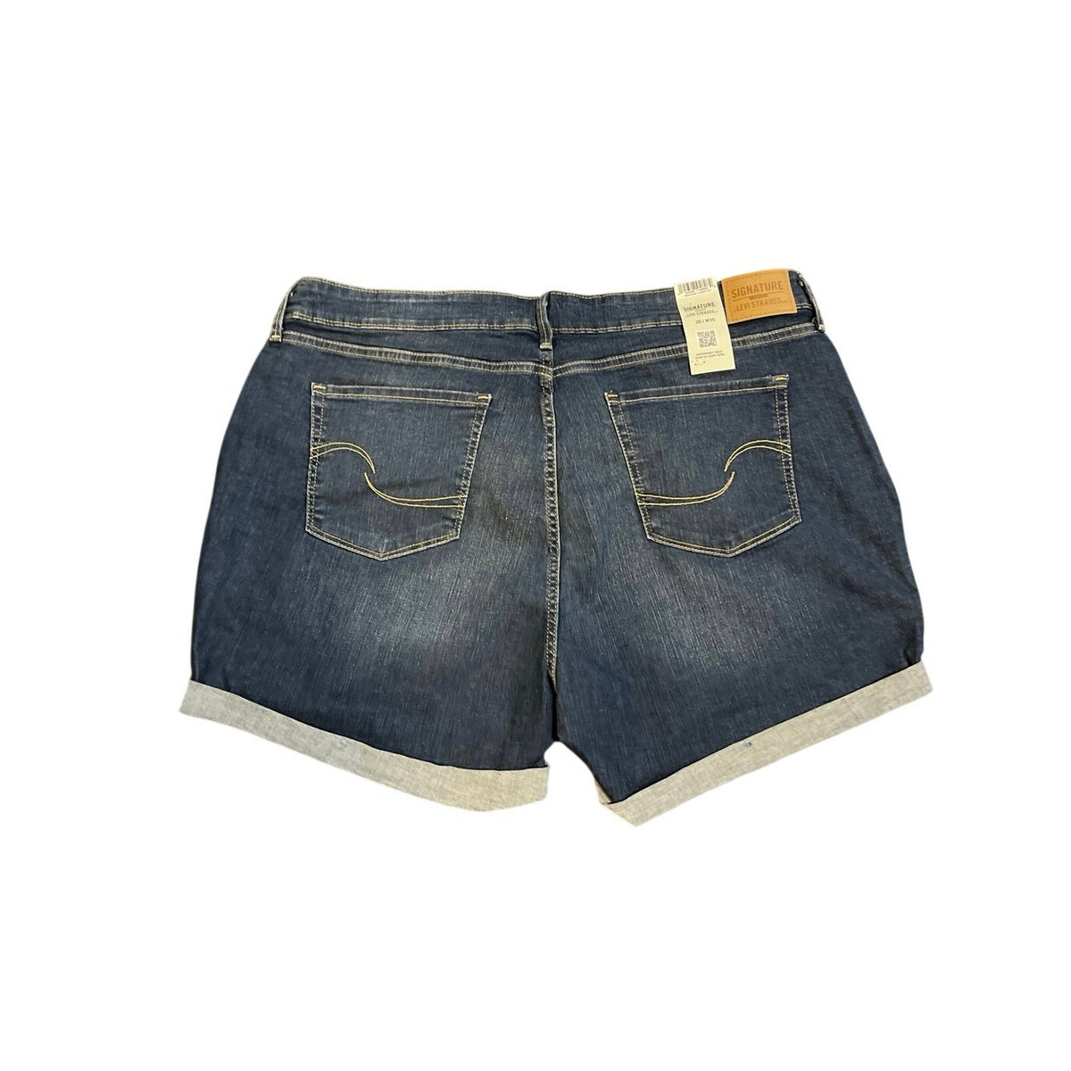 Signature Levi's Strauss Cuffed Denim Jeans Shorts SZ 20 Streetwear Casual NWT