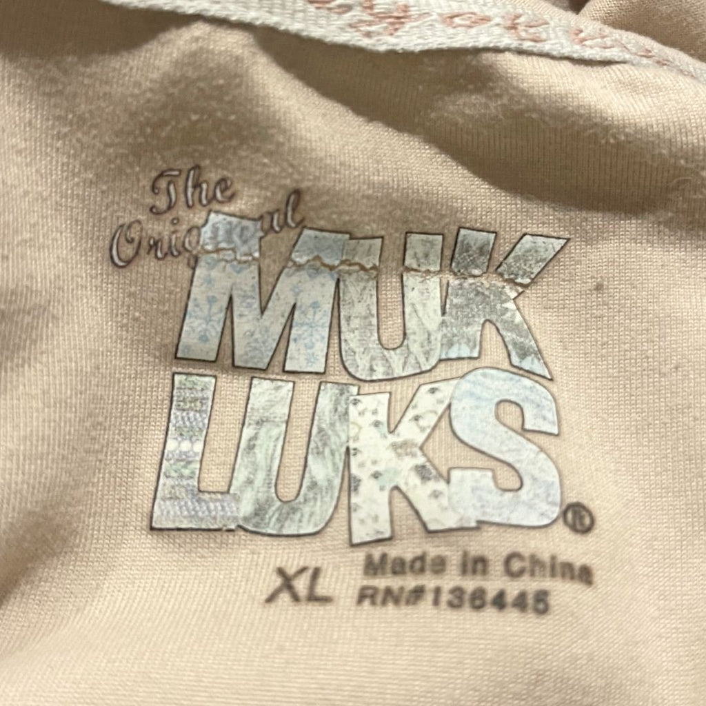 MUK LUKS Lounge Jersey T-Shirt Slit Dress Size XL Casual Comfort Loungewear
