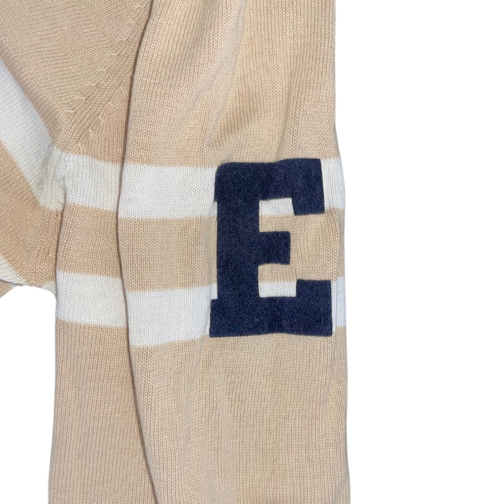 Esprit V-neck Long Sleeve E Patch Sweater Knit Light preppy Size Small