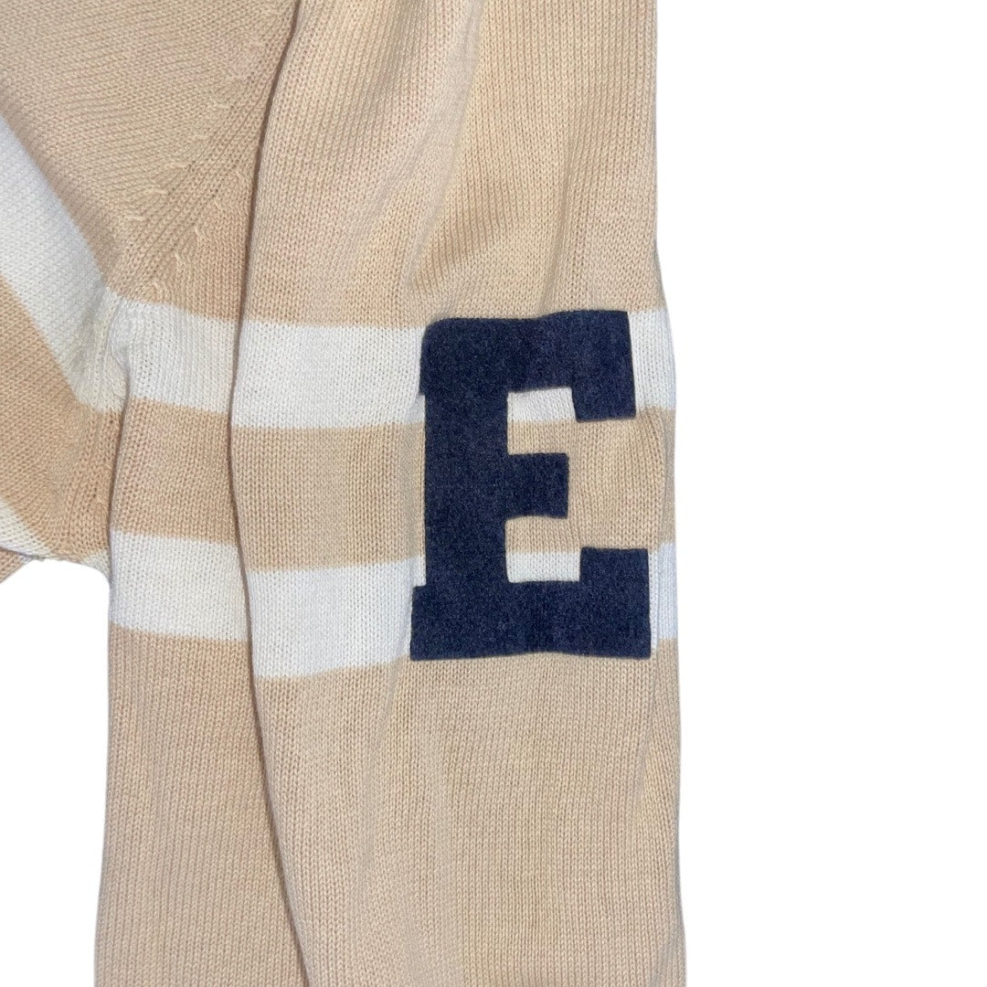 Esprit V-neck Long Sleeve E Patch Sweater Knit Light preppy Size Small