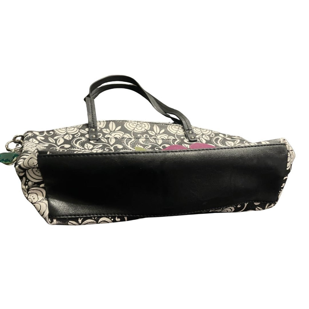 Relic Floral Colorful Appliquéd Flowers Handbag Tote Purse Boho Indie Artsy