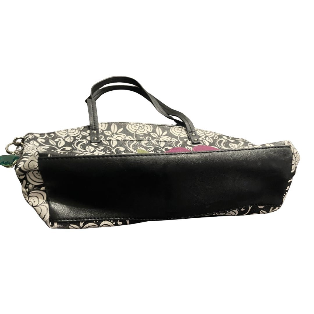 Relic Floral Colorful Appliquéd Flowers Handbag Tote Purse Boho Indie Artsy