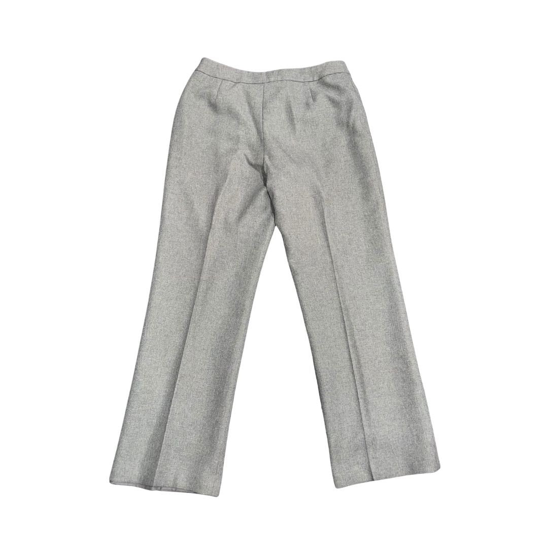 Suit Studio Women Grey 2 Piece Pant Suit Size 6P Blazer Trousers Career Office