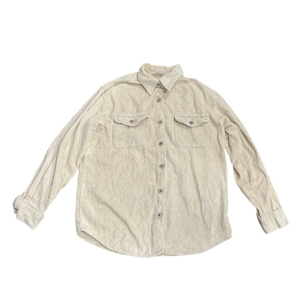 Bill Blass Jeans Button Up Long Sleeve Corduroy Shirt Shaket SZ S VTG Workwear