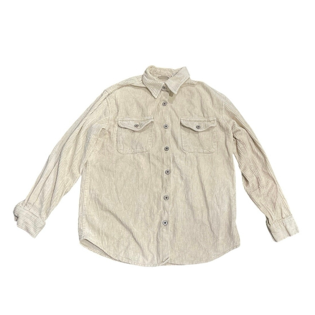 Bill Blass Jeans Button Up Long Sleeve Corduroy Shirt Shaket SZ S VTG Workwear
