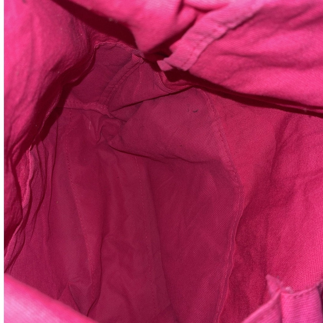 Victoria's Secret Two Tone Pink Red Canvas Large Tote Bag Beach Weekender Y2K