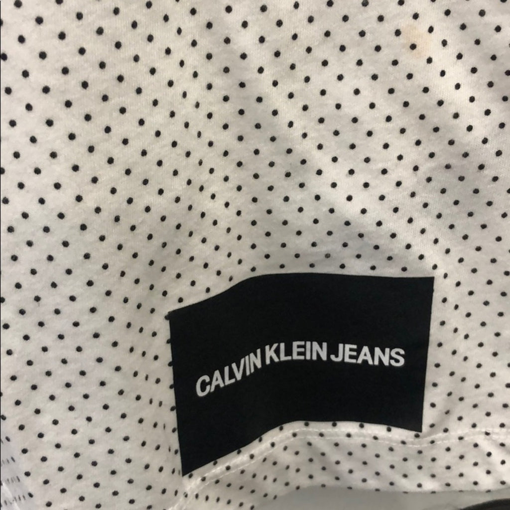 Calvin Klein Jeans Polka Dot Logo Loose Fit T-shirt Size Medium