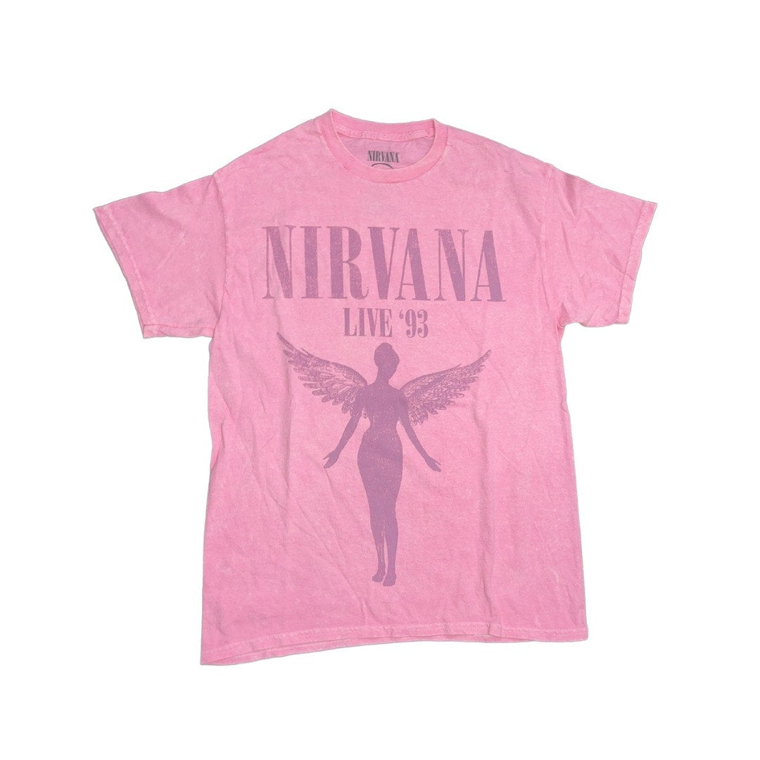 Nirvana Live In Utero Rock Band T-shirt Concert Tour 93 100% Cotton Size Medium