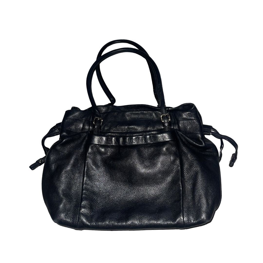 Vintage Kate Spade Westbury Bess Pebble Leather Shoulder Bag Drawstring Closure