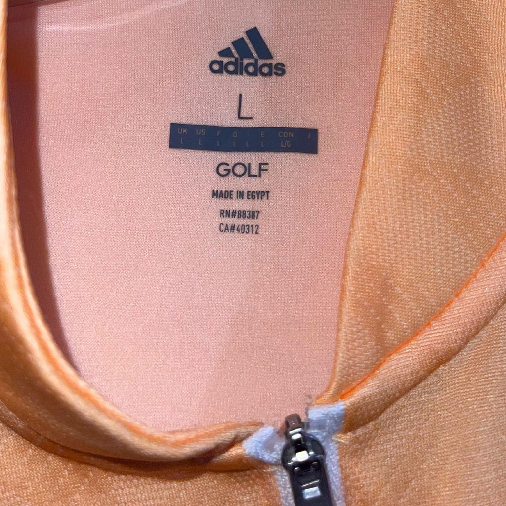 Adidas Racerback Sleeveless Golf Polo Shirt Orange Size Large Sports Athletic