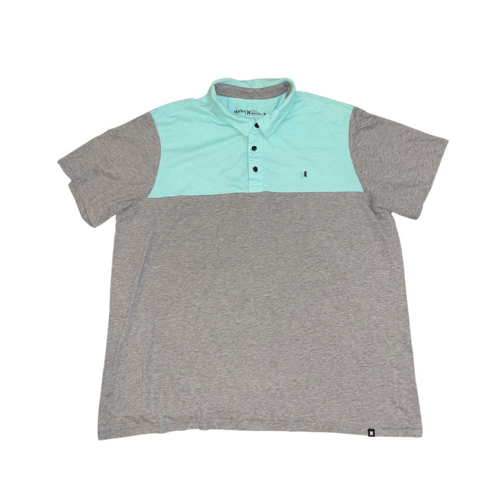 Hurley Button Polo Two Tone Shirt Size XL Streetwear Beach Casual Wear