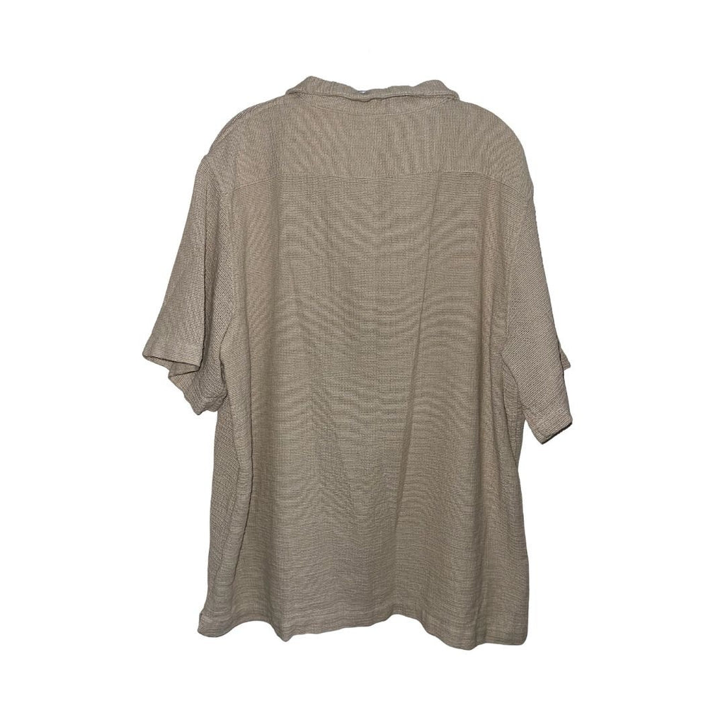 Cotton On Beige Button Short Sleeve Shirt SZ XXL Boxy Fit Relaxed Streetwear
