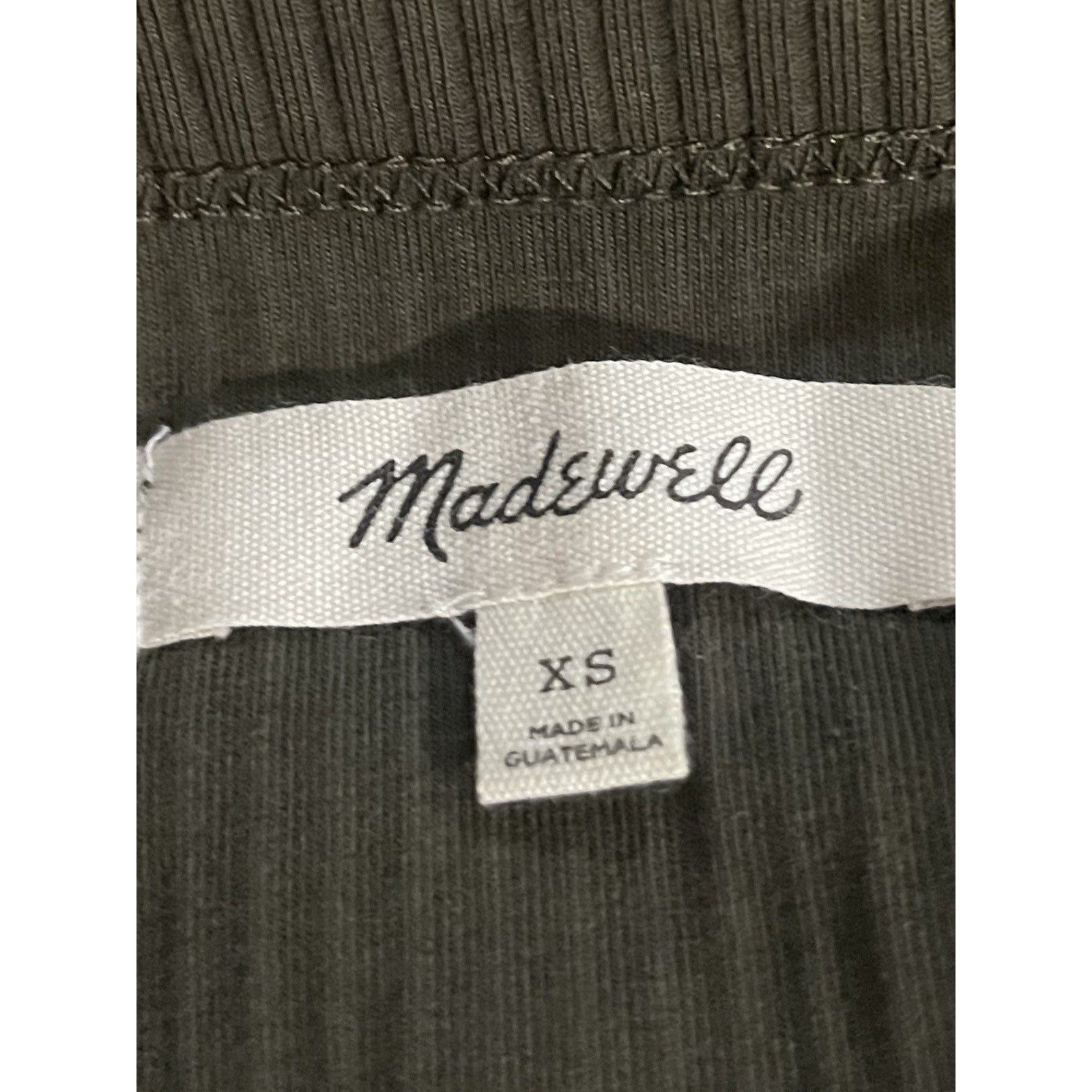 Madewell Tailored Crop Ribbed Square Neckline Tank Top SZ XS Flirty Girly Summer