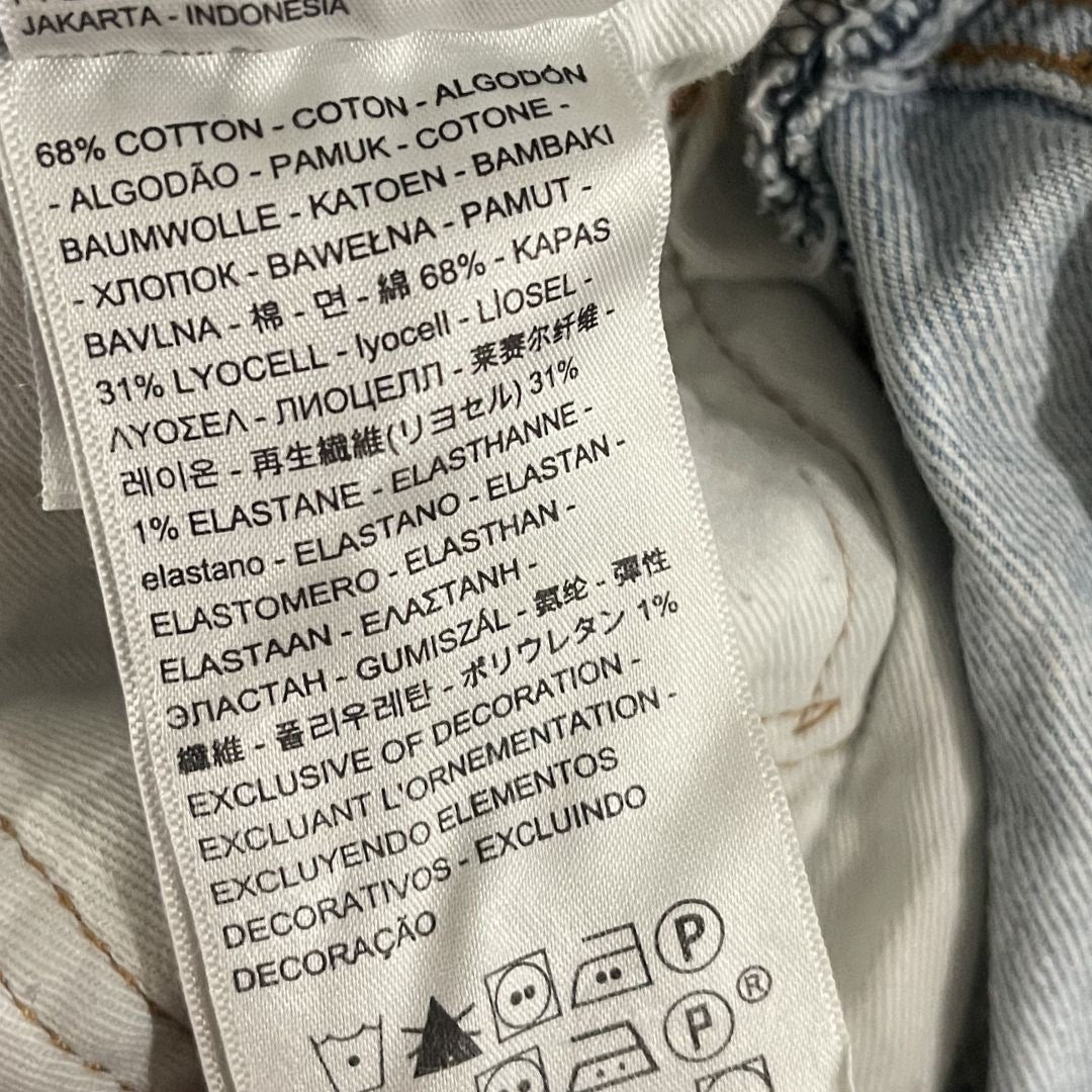 Levi's Premium Denim Jeans Light Wash Blue Size 31X32 Casual Streetwear