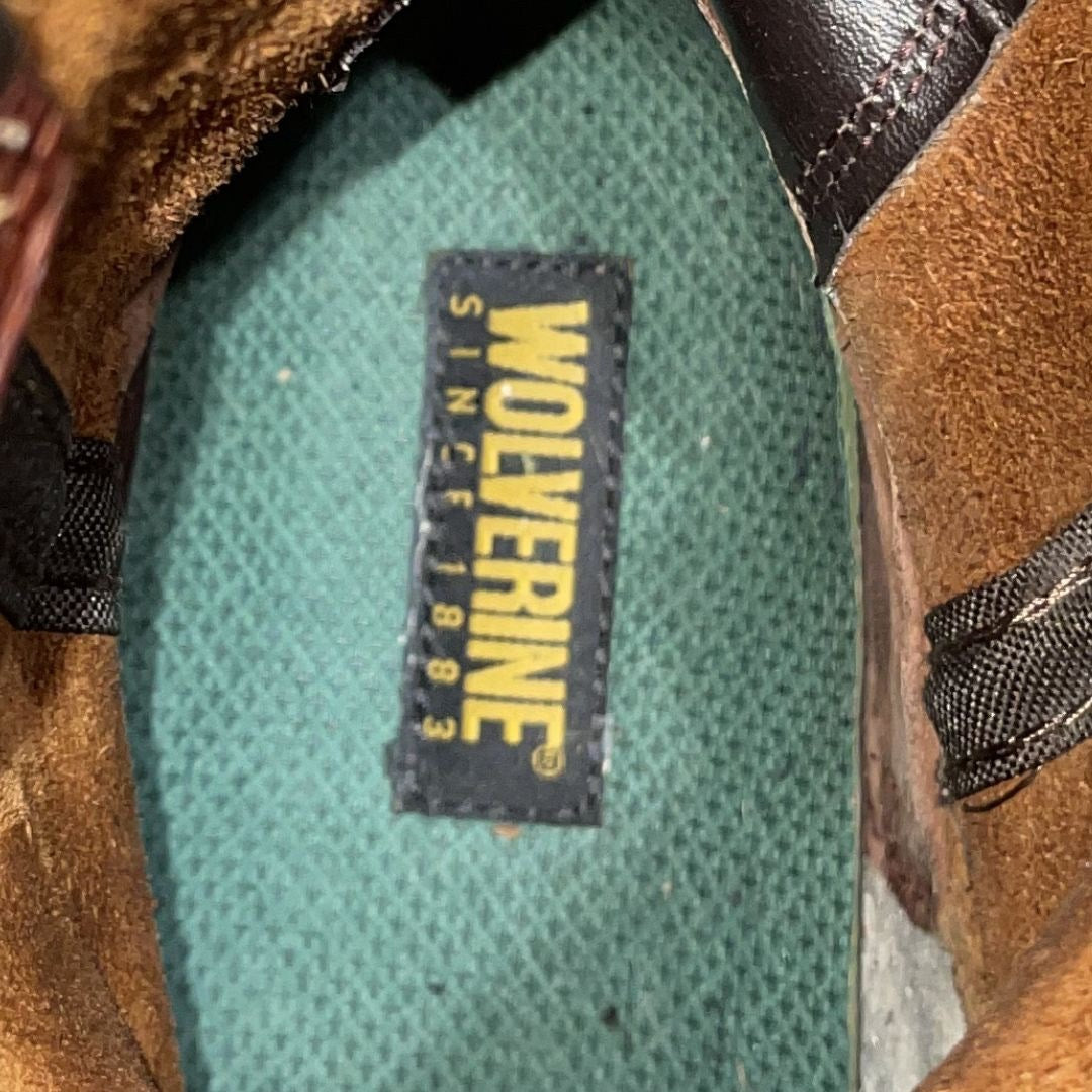 Wolverine Steel Toe Wellington Work Boots Brown Leather Slip On Size 11 Utility