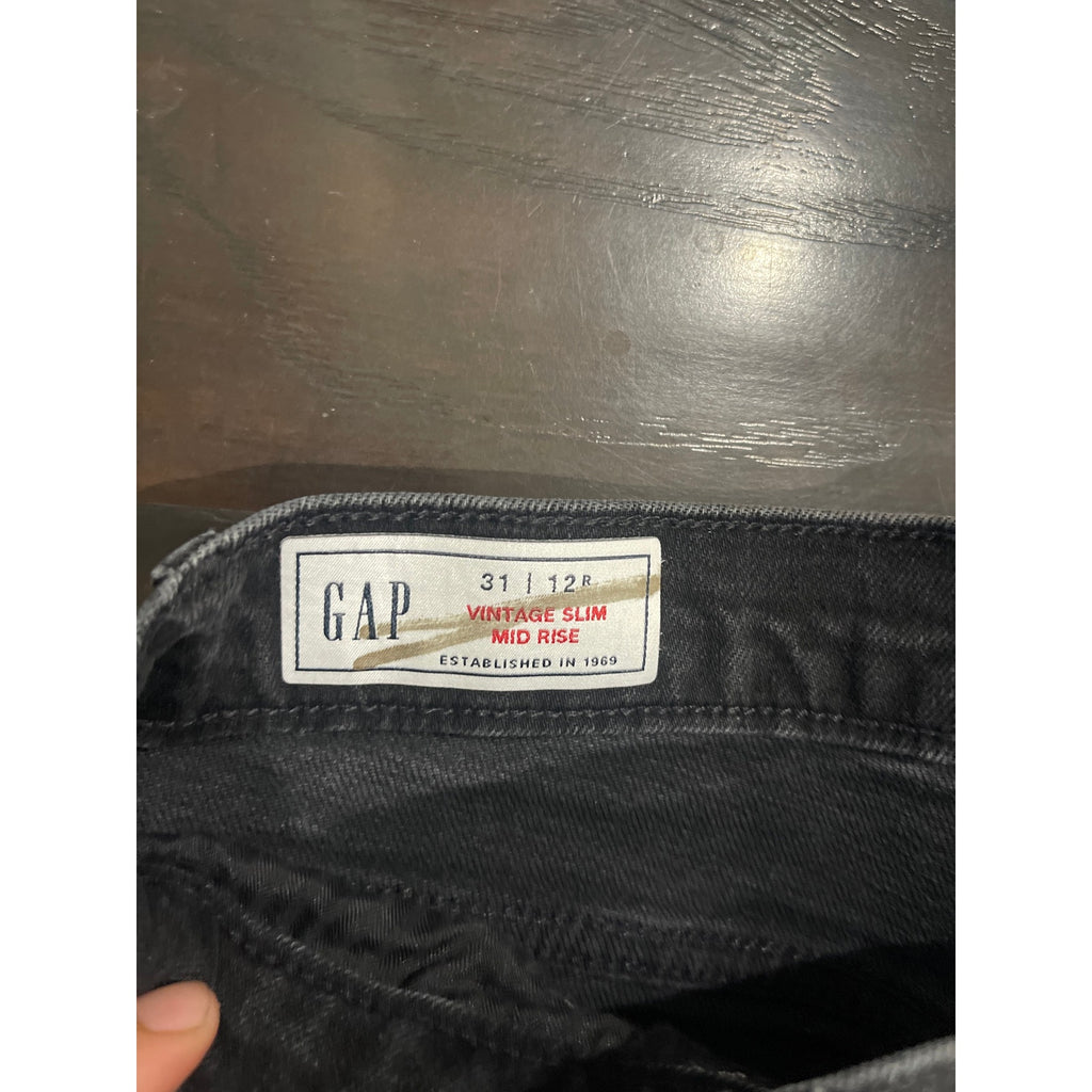 Gap Vintage Slim Mid Rise Denim Jeans Size 31/12 Streetwear Classic Altered