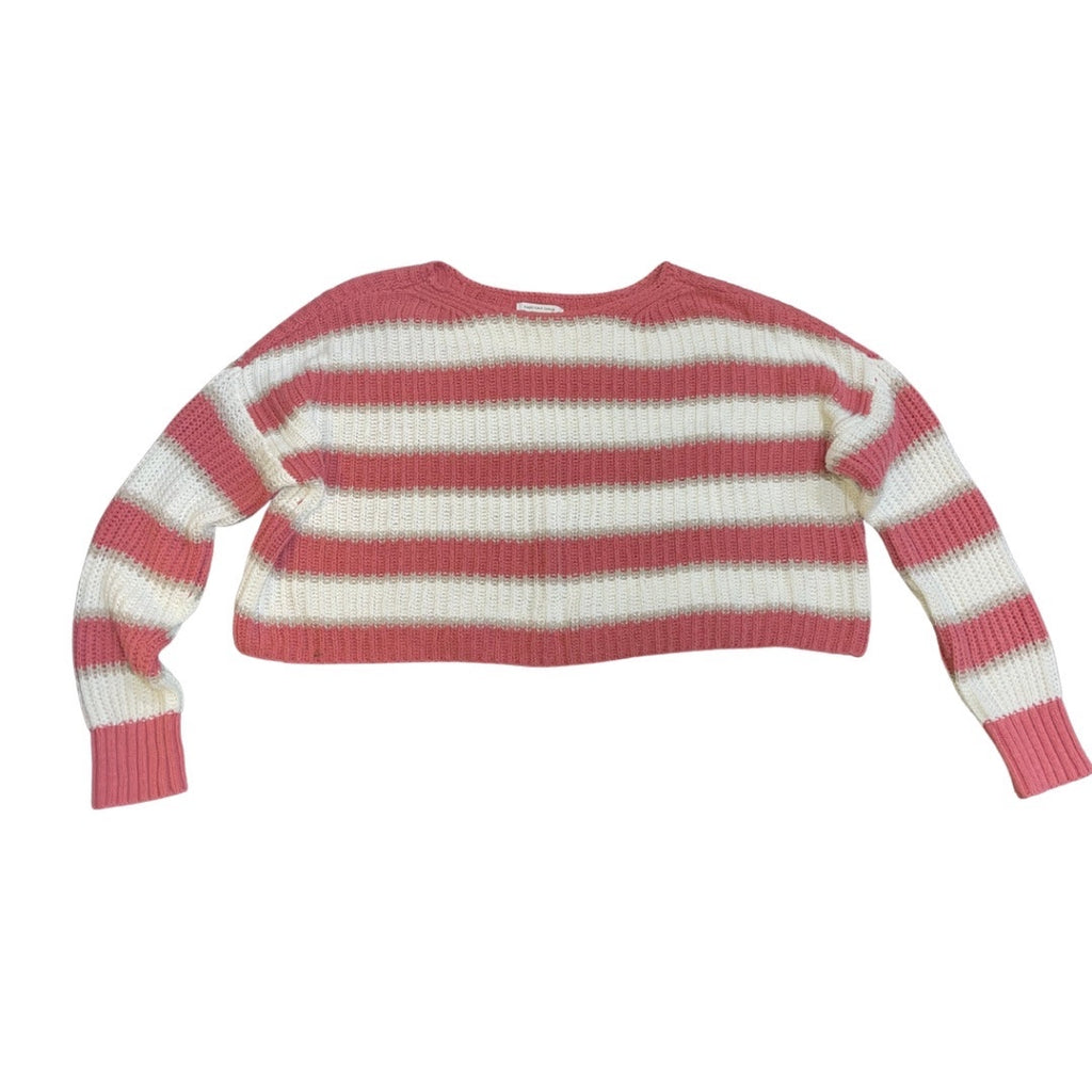 American Eagle Cropped Oversized Knit Sweater Size Medium Y2K Cozy Fall