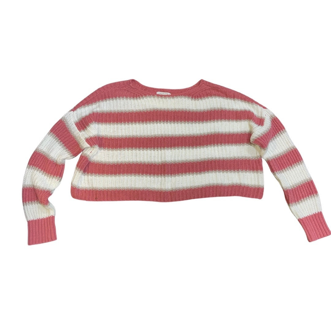 American Eagle Cropped Oversized Knit Sweater Size Medium Y2K Cozy Fall