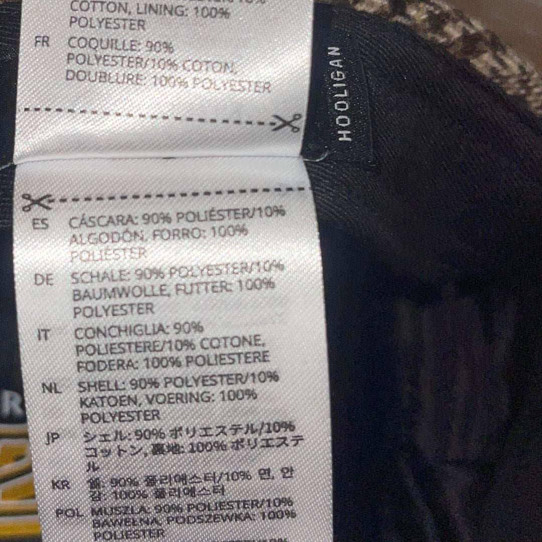 Brixton 20th Anniversary Hooligan Flat Cap Brown Plaid Snap Cap Size Medium NWT