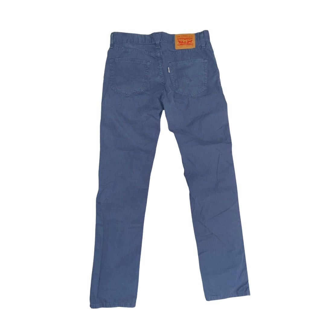 Levi's Mens 511 Slim Fit Navy Blue Chino Denim Pants Size 32X32 Casual Preppy
