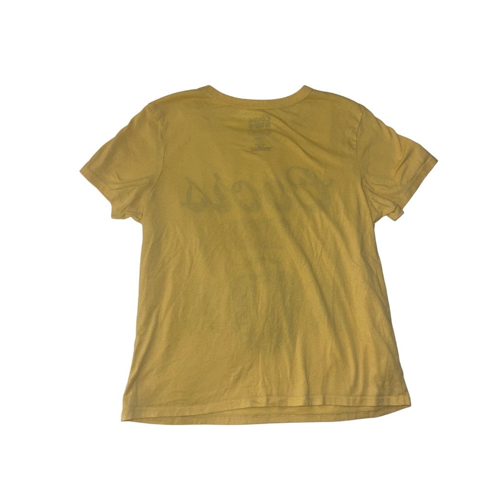 Coors Banquet Graphic T-Shirt Women's Yellow Hybrid Western Size Medium