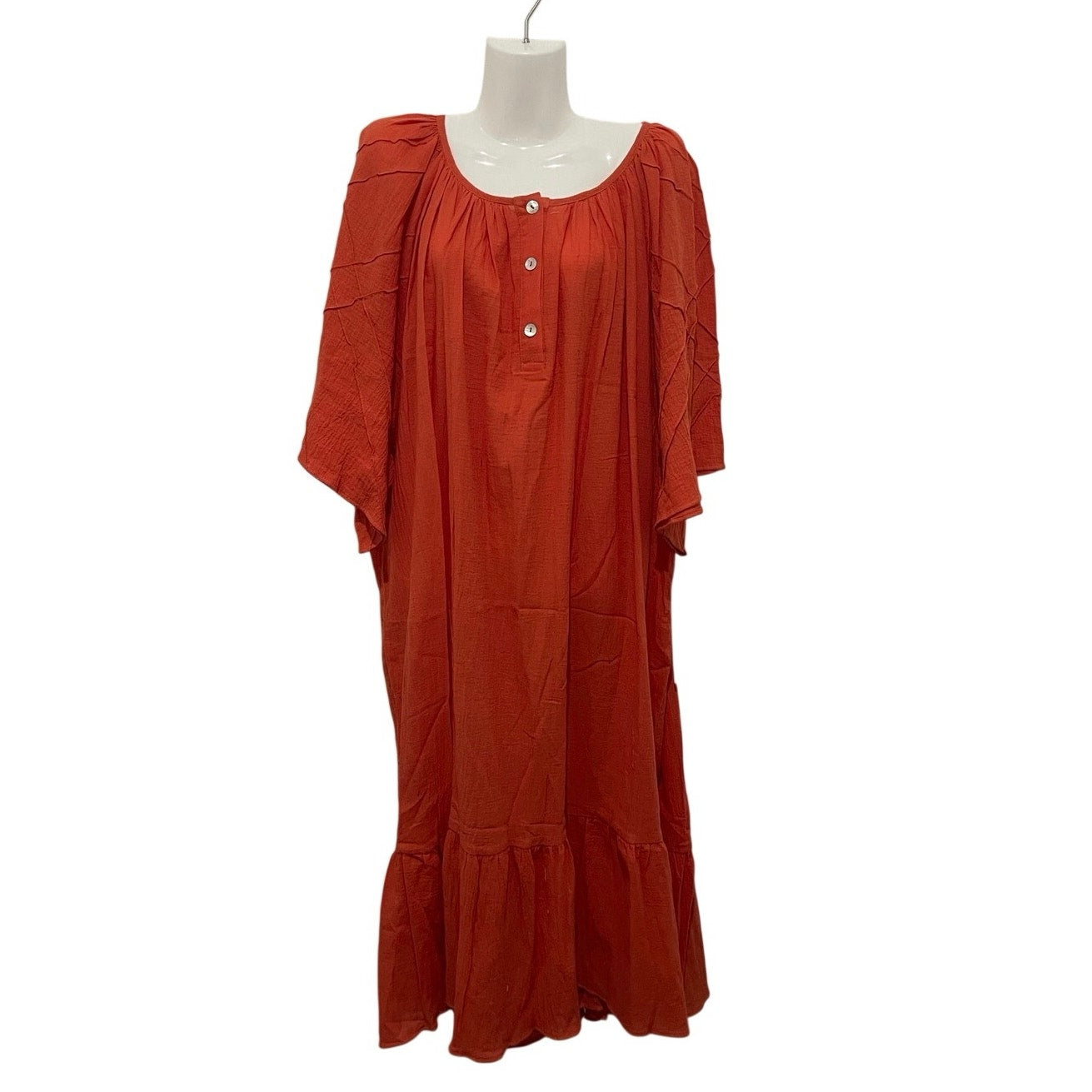Channa Kaftan Gauze Plus Size Dress 5X Bohemian Resort Wear Crinkle Cotton NWT