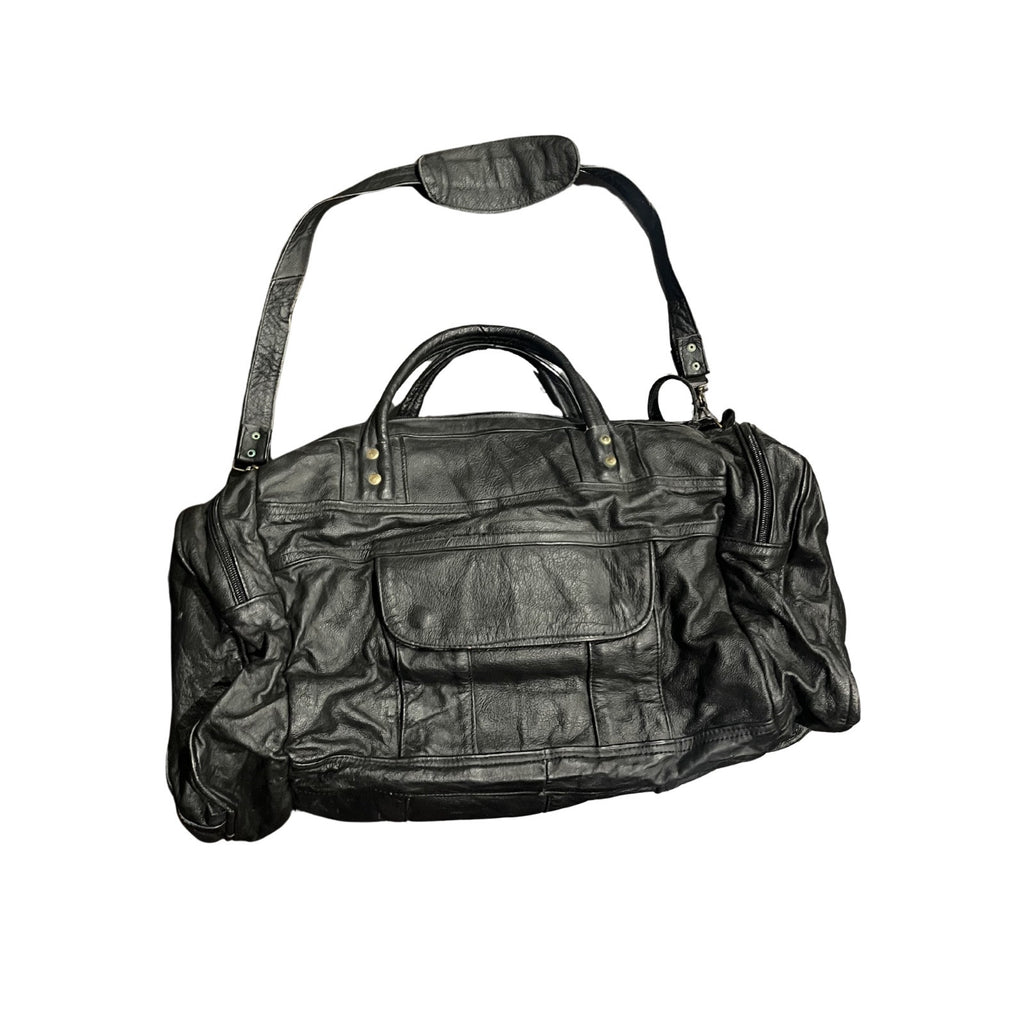 Genuine Leather Vintage Duffle Travel Bag Made in Mexico Luggage Weekender