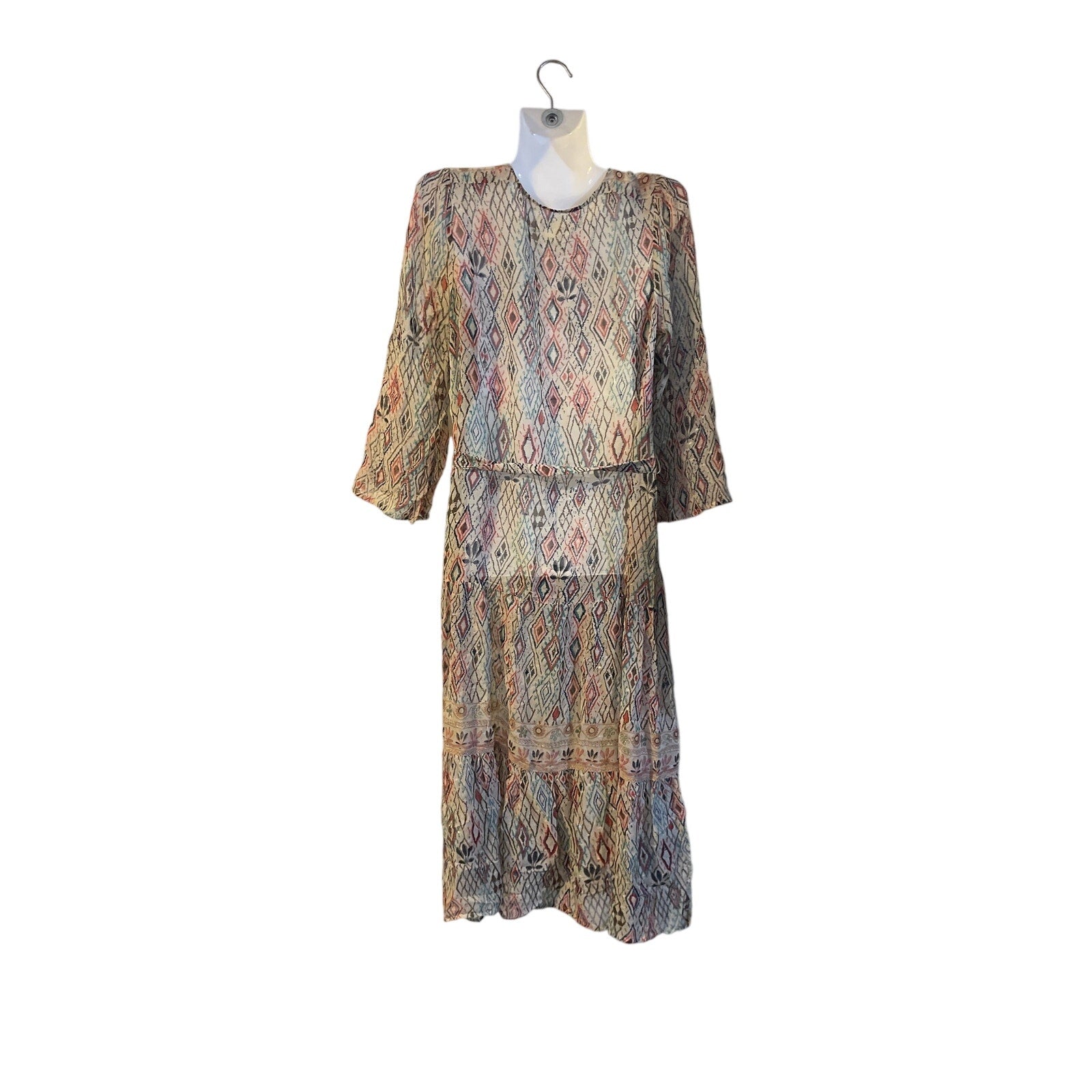 Anthropologie Velvet by Graham & Spencer Bohemian Style Midi Dress SZ XS Flowy