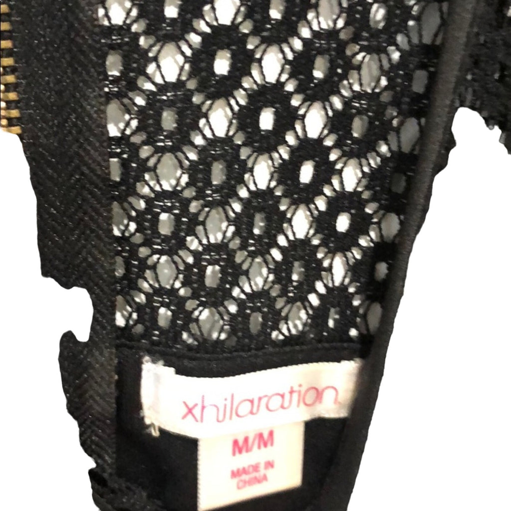 Xhilaration Women's Mini Dress Sleeveless Lace front and back zip Size M