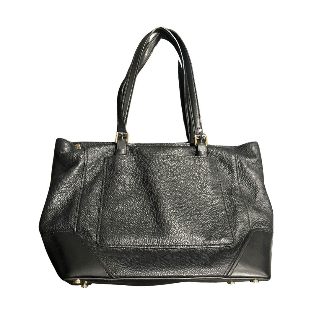 Michael Kors Aria Large Tote Black Pebbled Leather Bag Minimalist Classic