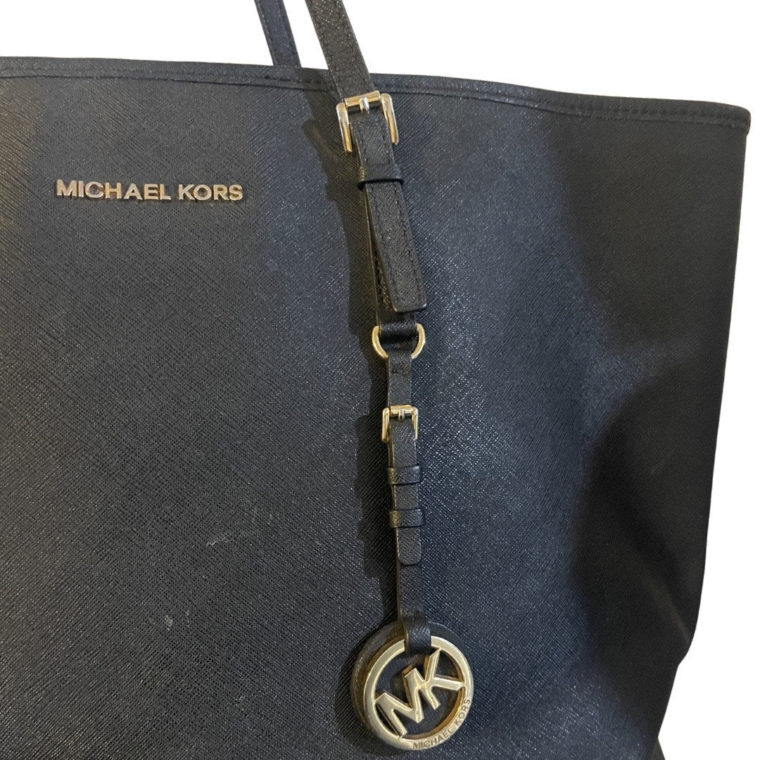 Michael Kors Jet Set Travel Tote Handbag Saffiano Leather Classic Quiet Luxury