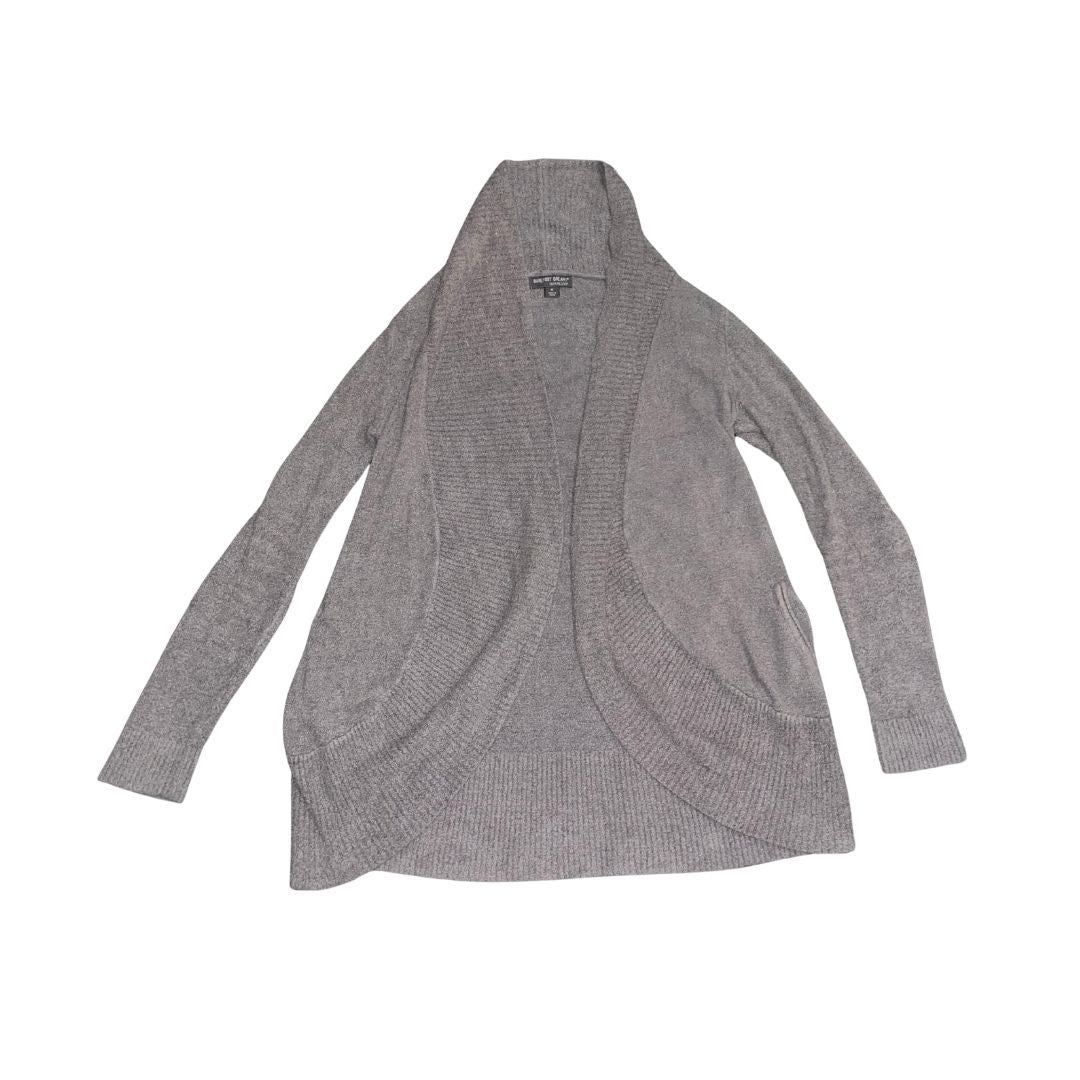 Barefoot Dreams CozyChic Lite Cardigan Medium Feather Soft Open Front Pockets