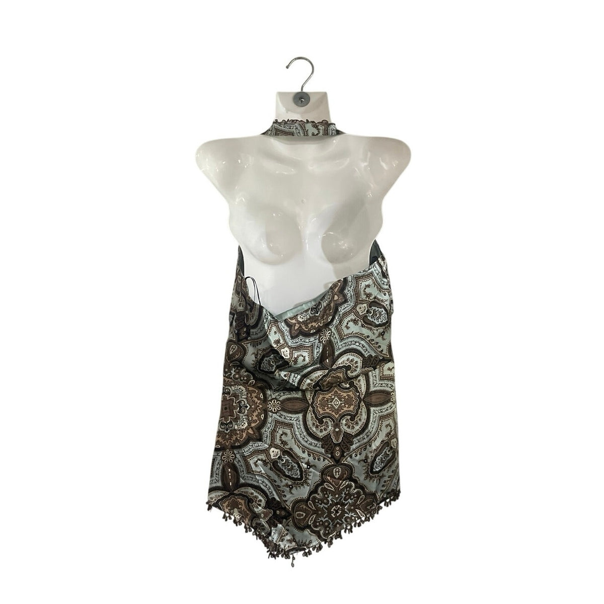 Vintage Laundry by Shelli Segal Silk Halter Top SZ M Y2K Whimsigoth Bohemian 90s