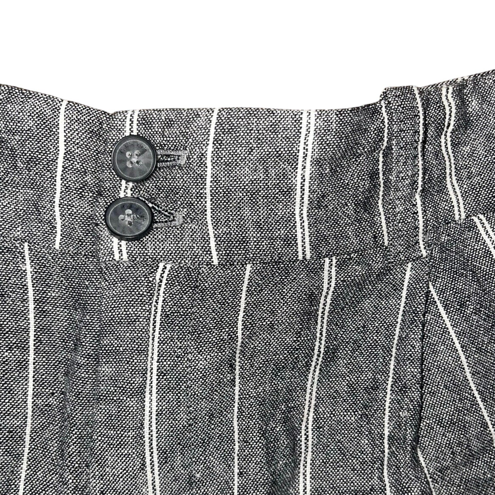 Calvin Klein Shorts Women Gray Pin Striped Size 6