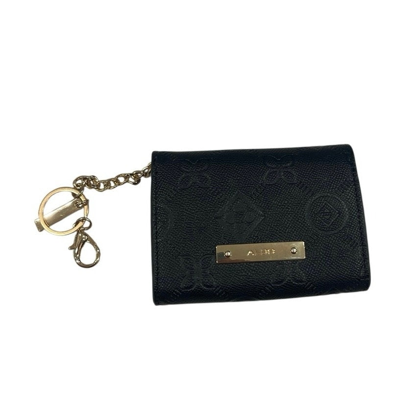 Aldo Black Bi-Fold Cardholder Compact Wallet Keychain Accessories NWT