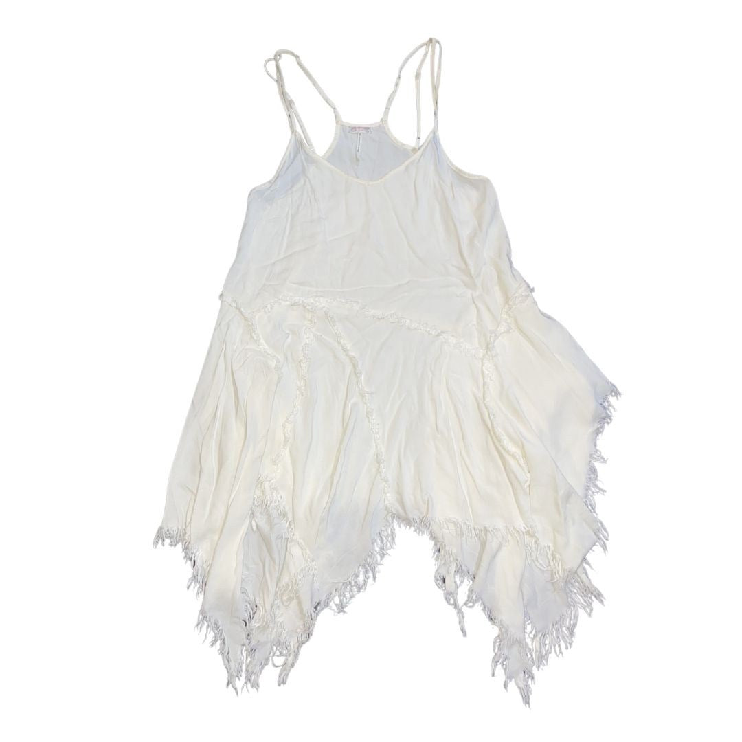 Free People Intimately Shred Slip Dress Asymmetrical Handkerchief Hemline SZ S